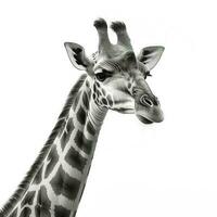 girafa isolado em branco fundo, gerar ai foto