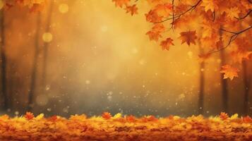 outono queda folhas fundo. ilustração ai generativo foto