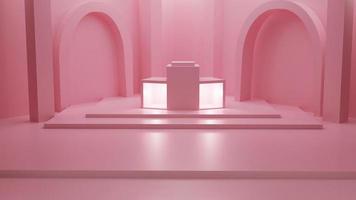 Renderização 3D de fundo rosa pastel foto