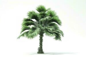 verde Palma árvore isolado em branco fundo , gerar ai foto
