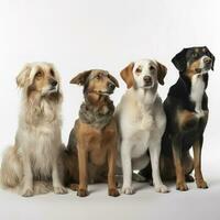 cachorros isolado em branco fundo, gerar ai foto