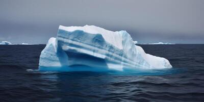 iceberg dentro a oceano ai gerado foto