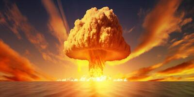 enorme nuclear bombear explosão ai gerado foto