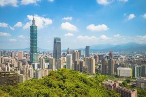 vista panorâmica da cidade de taipei em taiwan foto