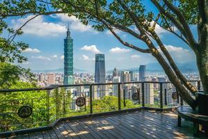 vista panorâmica da cidade de taipei em taiwan foto