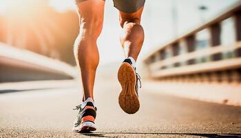 começar do corredor corrida para sucesso e objetivo conceito, ai generativo foto