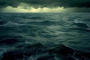 uma tempestade sobre a oceano ai generativo foto