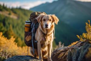 cachorro dentro real vida, feliz momento com animal ai generativo foto