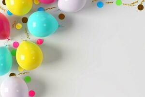 Diversão colorida balões canto composição foto