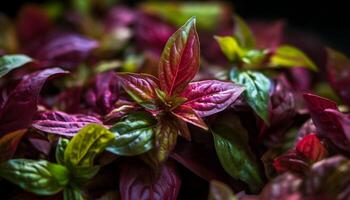 fresco verde plantar crescimento dentro natureza multi colori beleza ao ar livre gerado de ai foto