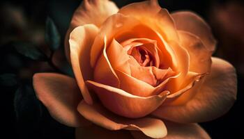 suave foco em solteiro flor, vibrante amarelo pétala dentro primeiro plano gerado de ai foto