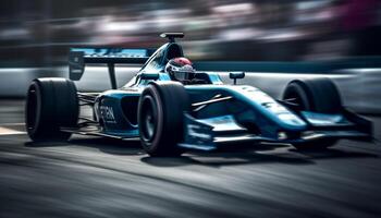 brilhante Esportes carro velocidades em moderno rastrear generativo ai foto