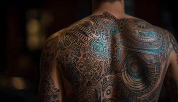 ornamentado hena tatuagem simboliza individualidade e criatividade gerado de ai foto