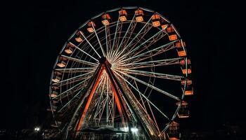 fiação roda do alegria às carnaval noite gerado de ai foto