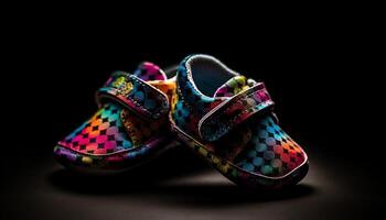 colorida couro Esportes sapatos para crianças, perfeito para caminhando e conforto gerado de ai foto