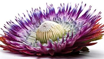 solteiro Rosa lótus florescer, delicado e fresco dentro aquático isolamento gerado de ai foto