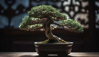 verde em vaso plantar coleção decora ornamentado japonês casa interior Projeto gerado de ai foto