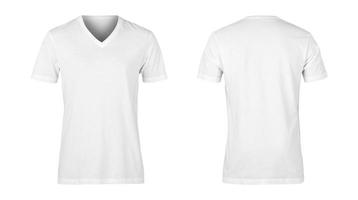 conjunto de camiseta feminina isolado no fundo branco com traçado de recorte foto