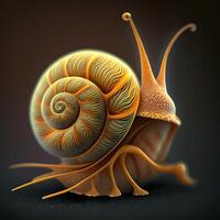 Caracol realista ilustração ai gerado foto