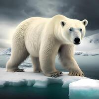 polar Urso ilustração ai gerado foto