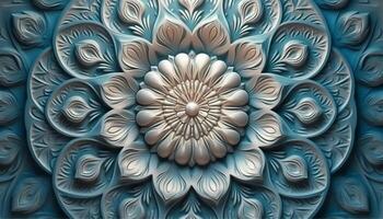 mandala floral padronizar fundo, generativo ai foto