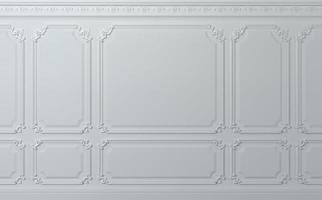 parede clássica de painéis de madeira branca