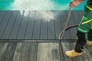 ao ar livre natação piscina composto área coberta pressão lavando foto