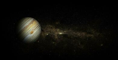 Júpiter no fundo do espaço, elementos desta imagem fornecidos pela nasa foto