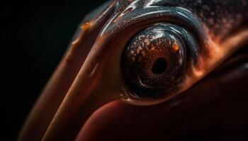 azul animal olho reflete elegância e beleza dentro natureza embaixo da agua gerado de ai foto