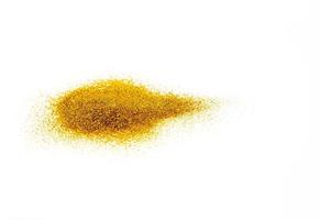 plano de fundo texturizado com brilho de glitter dourado em branco foto