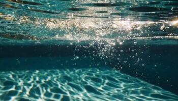 profundo abaixo, uma transparente marinha do tropical aventura e relaxamento gerado de ai foto