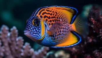 vibrante palhaço peixe dentro multi colori recife mostruário natural beleza gerado de ai foto