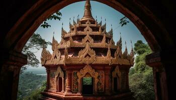 majestoso pagode ruínas revelar antigo tailandês cultura e espiritualidade gerado de ai foto