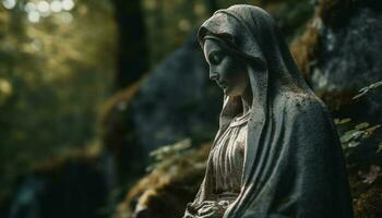 estátua do mãe Mary, símbolo do amor e espiritualidade gerado de ai foto