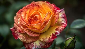 vibrante dália Flor vitrines natural beleza e fragilidade ao ar livre gerado de ai foto