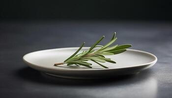 fresco orgânico erva e vegetal salada com aneto tempero gerado de ai foto