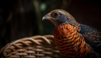 majestoso Falcão empoleirar-se em filial, fechar acima do lindo pássaro gerado de ai foto