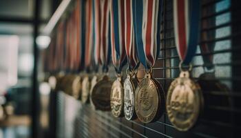 uma coleção do velho americano moeda dentro brilhante cobre e ouro gerado de ai foto