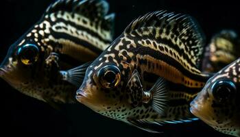 ornamentado palhaço peixe natação dentro água salgada peixe tanque gerado de ai foto