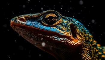 visto lagartixa dentro tropical chuva, beleza dentro natureza pequeno criaturas gerado de ai foto