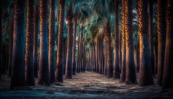 tranquilo cena do natureza beleza dentro uma não urbano floresta gerado de ai foto