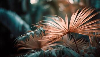 vibrante multi colori samambaias adornar a floresta chão dentro verão gerado de ai foto