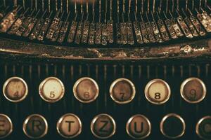 vintage máquina de escrever tipos foto