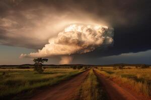 retrato cumulonimbus nuvens ai generativo foto