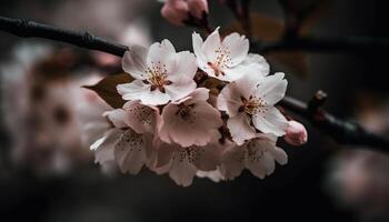 cereja Flor ramo traz Novo vida dentro Primavera gerado de ai foto