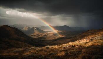 'majestoso montanha alcance vangloria-se tranquilo beleza dentro natureza ' gerado de ai foto