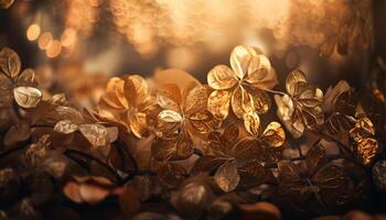 vibrante amarelo Flor brilha dentro natureza elegância gerado de ai foto