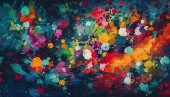 vibrante cores do natureza pintado dentro aguarela gerado de ai foto