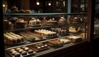 gourmet francês pastelaria coleção, não pessoas dentro de casa gerado de ai foto