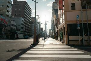 Tóquio, Japão - abril 8, 2023 Tóquio cidade com Tóquio skytree fundo contra nublado céu foto